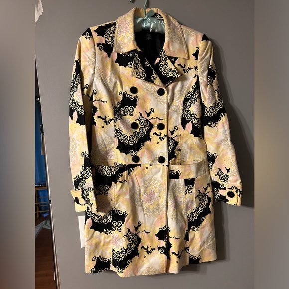 APOSTROPHE stretch womens size 2 original Trench Waterproof Jacket / coat - Picture 13 of 16